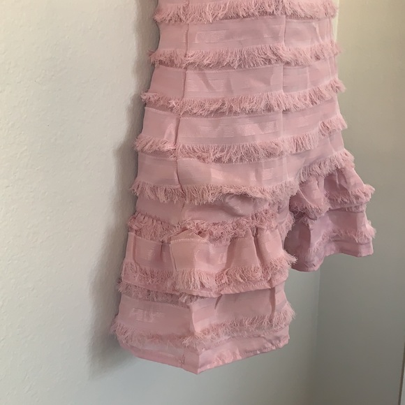 Princess Polly Mauve Pink Moline Fringe Ruffle Mini Tank Dress - Picture 7 of 13
